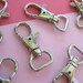 FREE SHIPPING--40 of 1.5 inch with 1/2 inch Loop End Silver/Nickel Swivel Clasps Lobster Claw Hooks