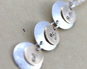 Personalized necklace, Initial Jewelry, Initial Necklace, Personalized jewelry for Mom or Grandma, Golf Filled and Silver Jewelry