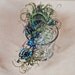 Headpiece Peacock Feather and Swarovski Crystal Vintage Inspired Fascinator
