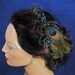 Headpiece Peacock Feather and Swarovski Crystal Vintage Inspired Fascinator