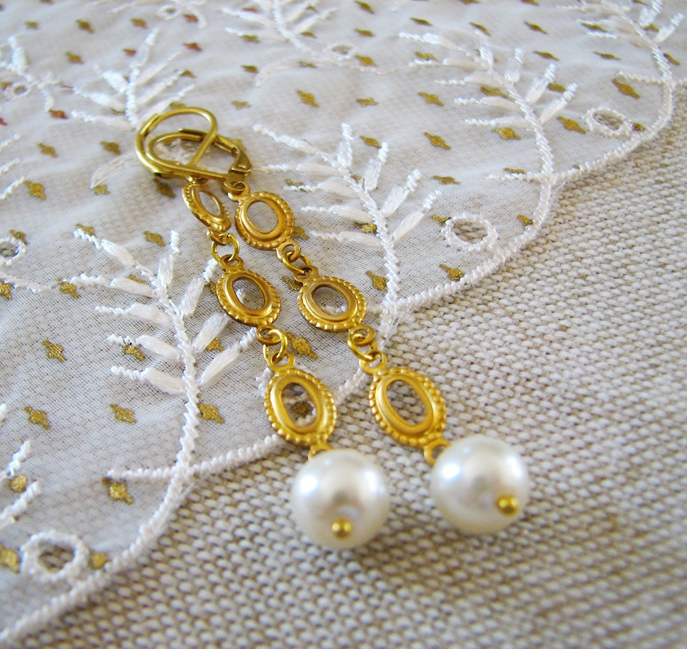 Princess . Ivory Pearls, Golden Brass, and Classic Loveliness