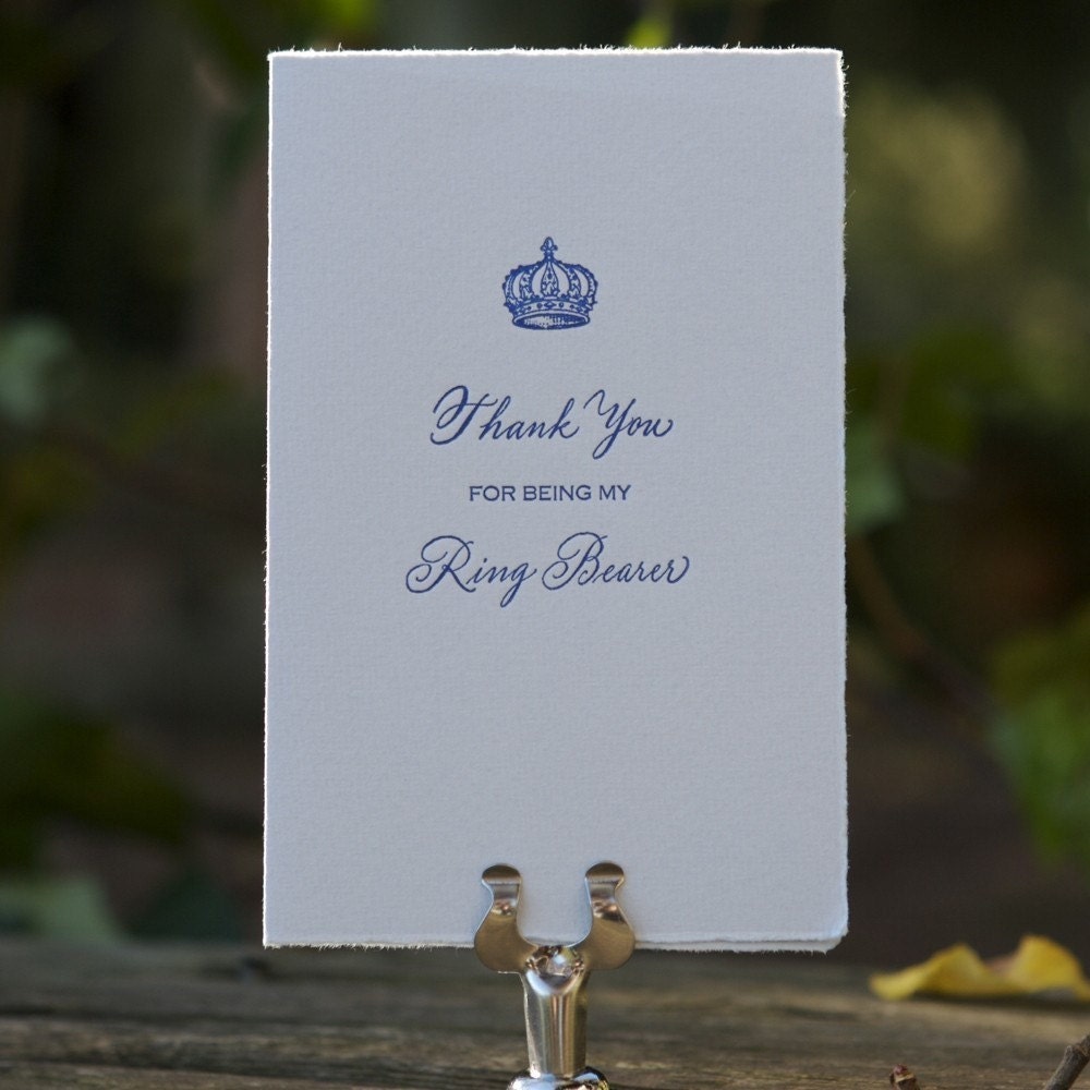 Thank you for being my Ring Bearer card