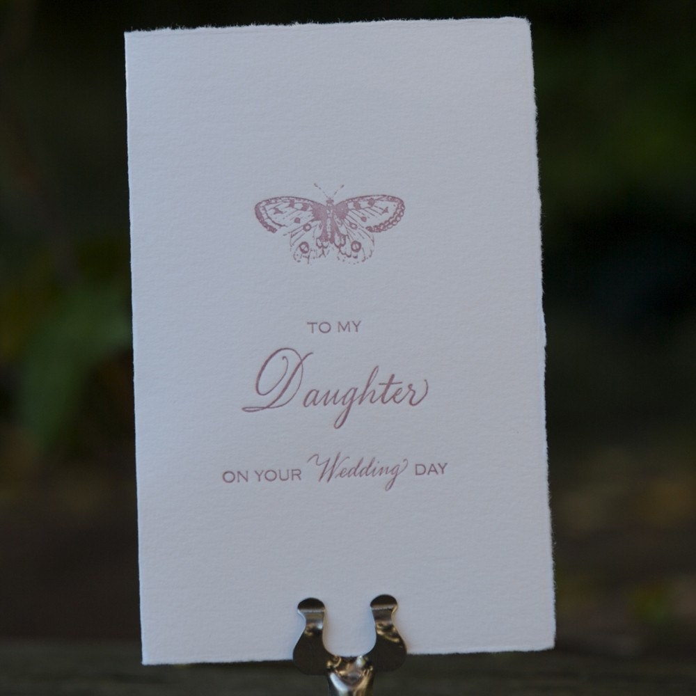 To my Daughter on your wedding day card