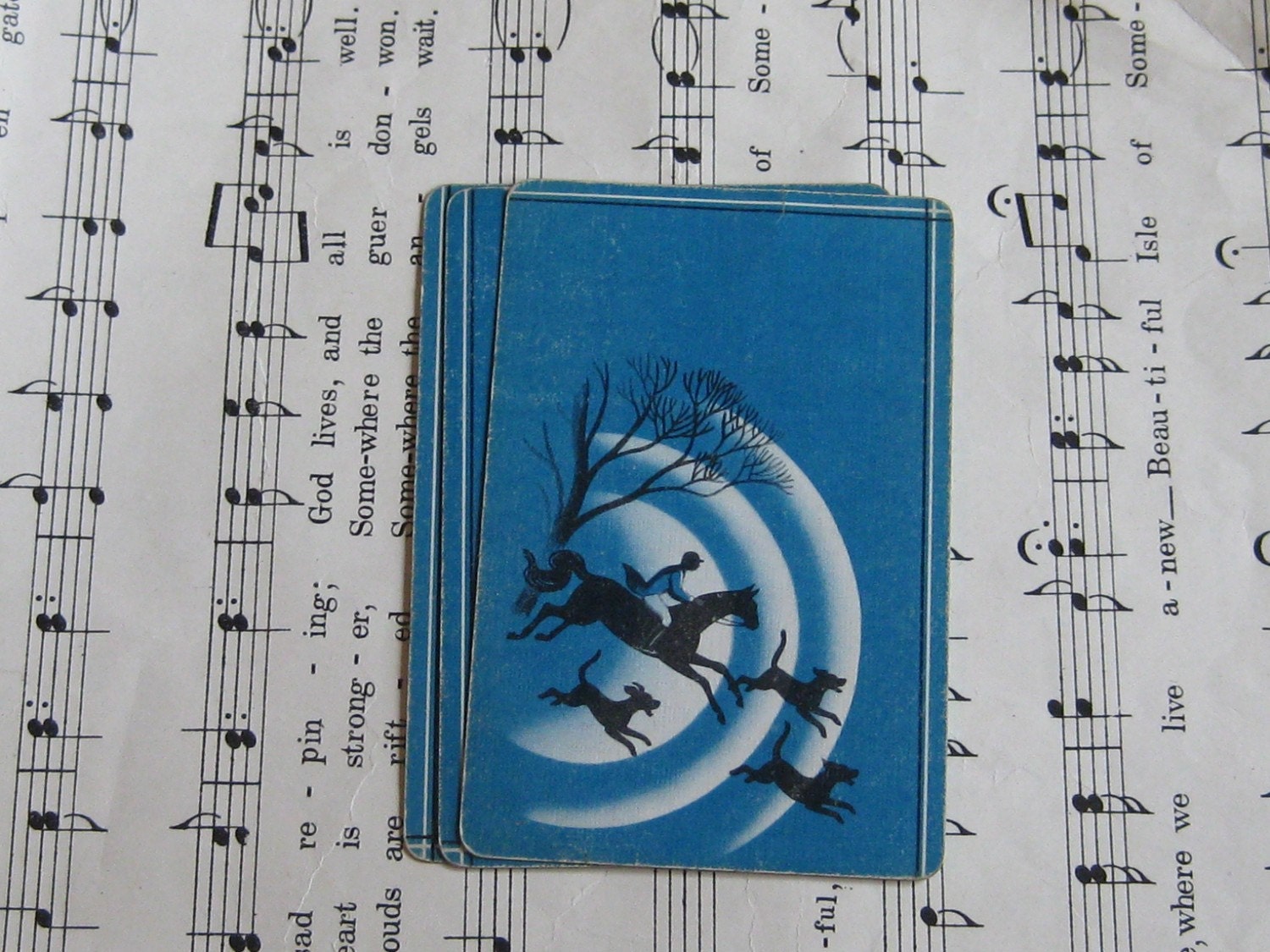 Vintage Hunter Playing Cards- Set of 10