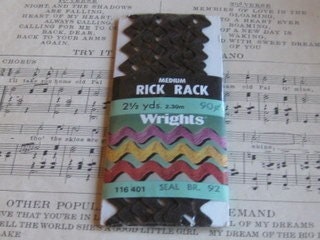 Vintage Brown Rick Rack----2 1/2 Yards