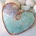RESERVED FOR CATHY  Purple and Aqua Seaglass Heart Suncatcher