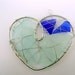 Blue Seaglass Heart Suncatcher Ornament