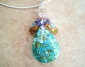 Mosaic Medely Turquoise and Gemstone Necklace