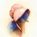 Baby Blue- Bluebird, nursery art
