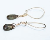 Andalusite and Gold Earrings