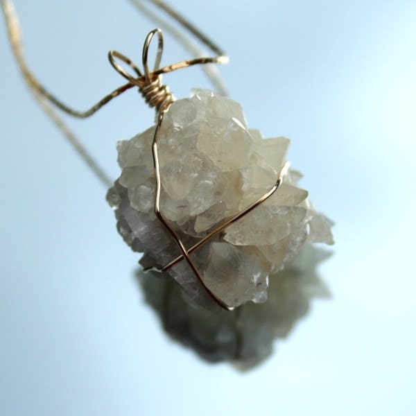 Niagara Escarpment Dolomite and Calcite Pendant Necklace