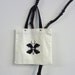 MOVING SALE White and Black Butterfly Inspired Cameo Canvas Tote size medium (vegan friendly)