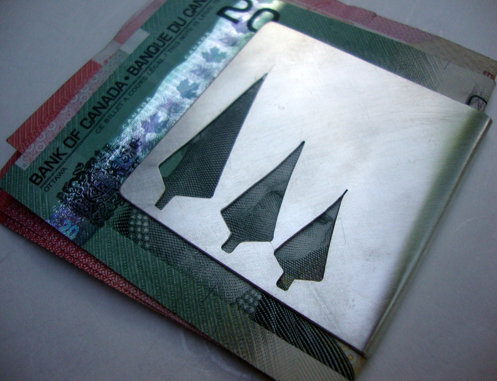 Sterling silver Forest Money Clip- Fathers day gift