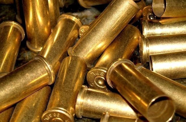 4 Shell casings,   Gun  brass casings used casings for jewelry making and altered art  brass metal bullet shell casings hunting shooting