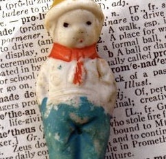c52 frozen charlotte penny doll small japan vintage little boy with hat