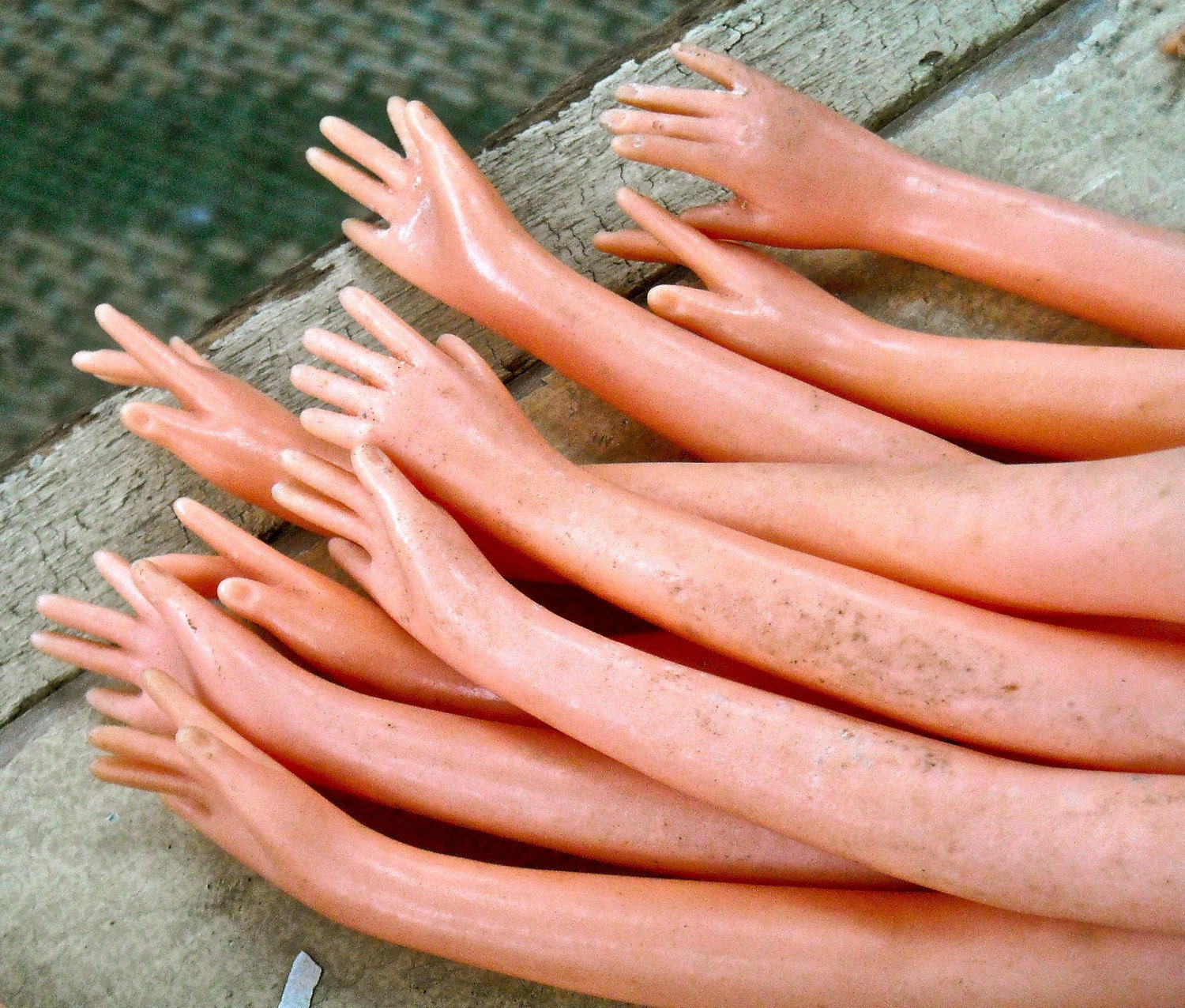 plastic Vintage doll arms and hands supplies by pinksupply