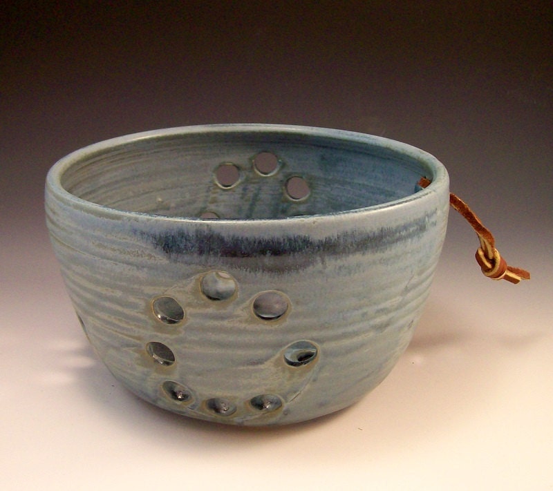 Pottery Berry and Fruit Bowl in Slate Blue