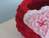 Upcycled Valentine Bowl (Handmade Heart Applique)