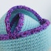 Cotton Nested Rag Top Bowl Set (Violet over Robin's Egg)