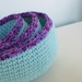 Cotton Nested Rag Top Bowl Set (Violet over Robin's Egg)