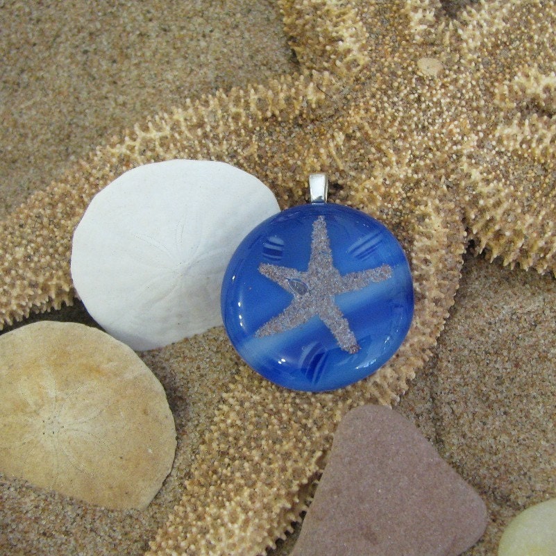 Blue Sand starfish Pendant