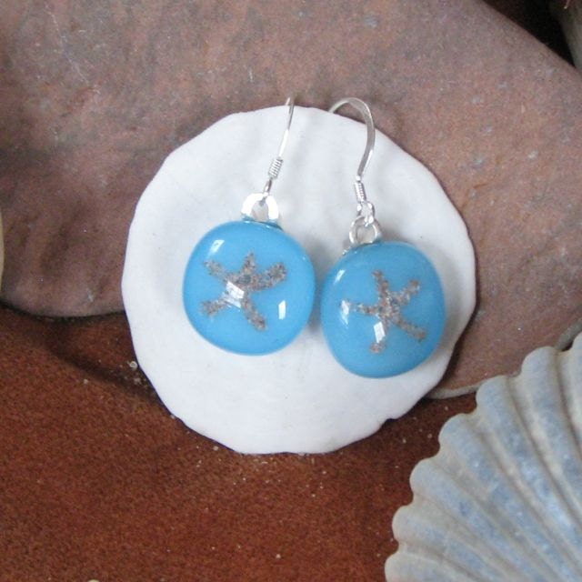 Turquoise Sand Starfish Earrings