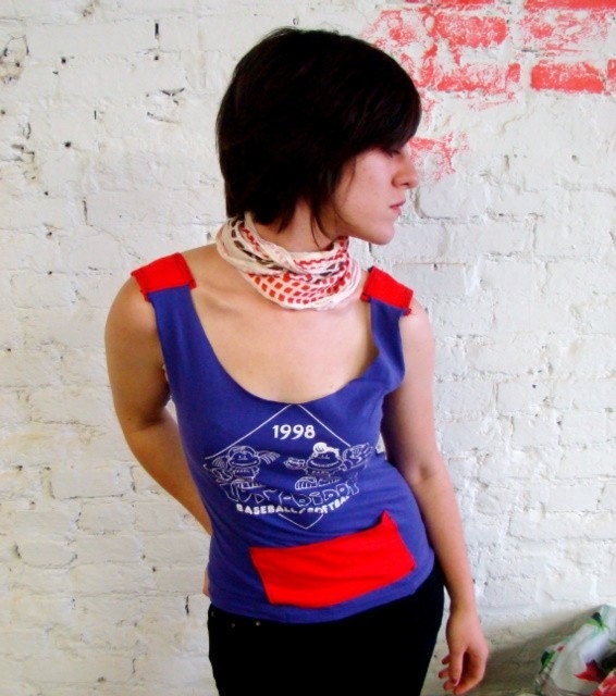Reconstructed Itty Biddy Baseball Tank - SMALL