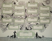 Oddball Family Tree - letterpress print