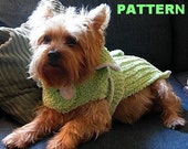 NIGHTY NIGHT Chenille Wrap Dog Bathrobe Knitting Pattern / NEW
