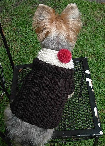 ROOT BEER FLOAT Original Dog Sweater Knitting Pattern \/ NEW