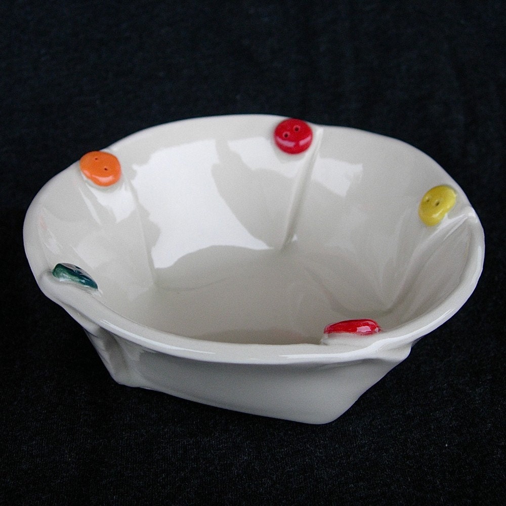 Small Button Bowl - Porcelain