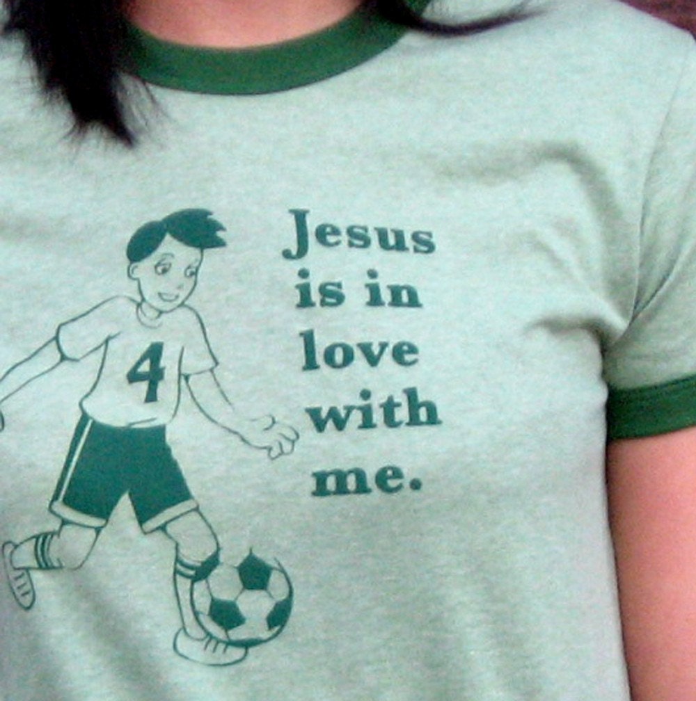 Women's Large Jesus is in Love with Me T-shirt