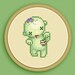 BRAAAINS zombie - A counted cross stitch pattern based on original pixel art by iamnotadoll