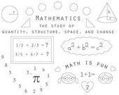 Mathematics embroidery pattern