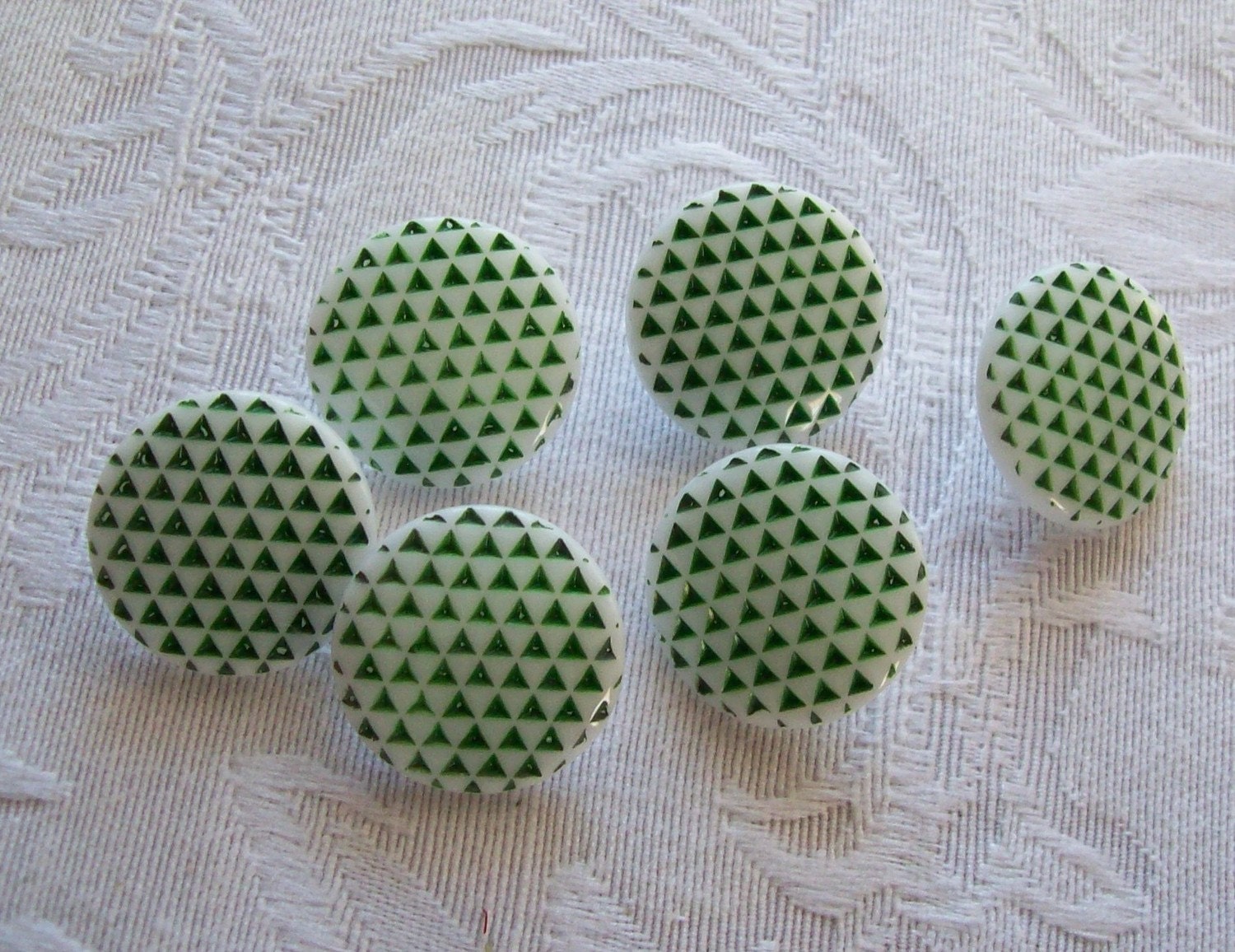 Christmas Tree, Vintage Glass Buttons