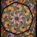 Journal Cover Reusable Quilted Beaded Pansies with Dragonfly