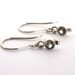 Green Sapphire Earrings in 14K White Gold