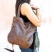Agatha Fold Over in Pebble Gray Leather with Clip On Adjustable Strap