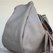 Muriel with Tote Straps in Pebble Gray Leather
