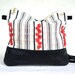 For Kimberly///Vintage Tassel Fabric and BlackLeather Pouch with Removable Messenger Strap