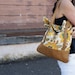 FOR JuNe/ Luella in IKAT Denim and Camel Brown Leather Accents