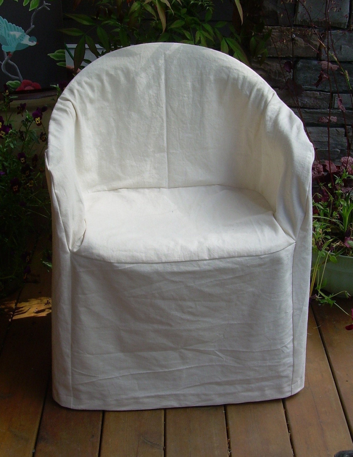 Custom Order - Resin Chair Organic Slipcover, Hemp Cotton, Furniture Slipcovers