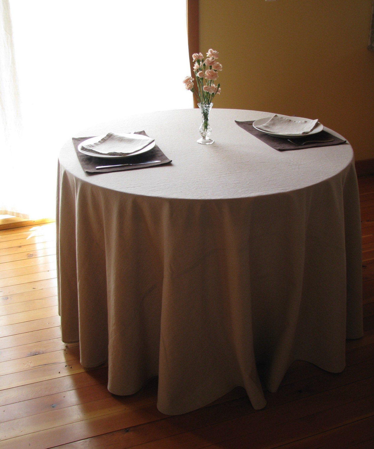 Organic Linen Tablecloth, Table Linens, Custom Sizes