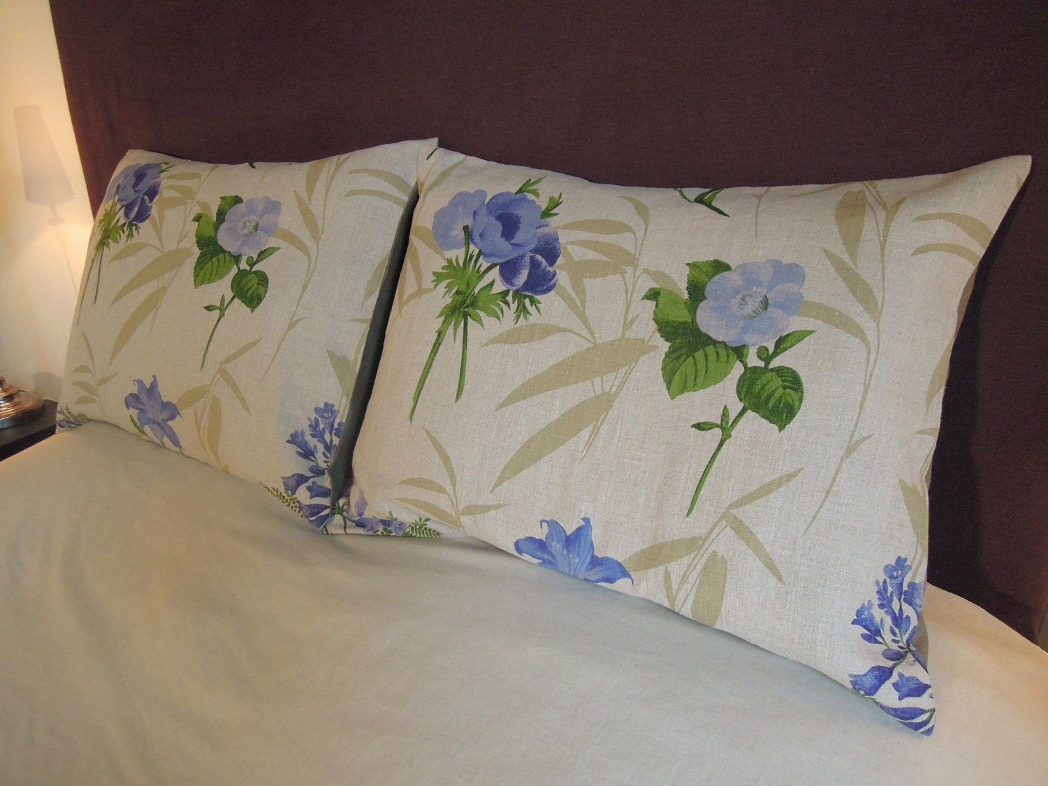 Bel Cuscino - Italian Floral Print Pillow, Bedding, Natural