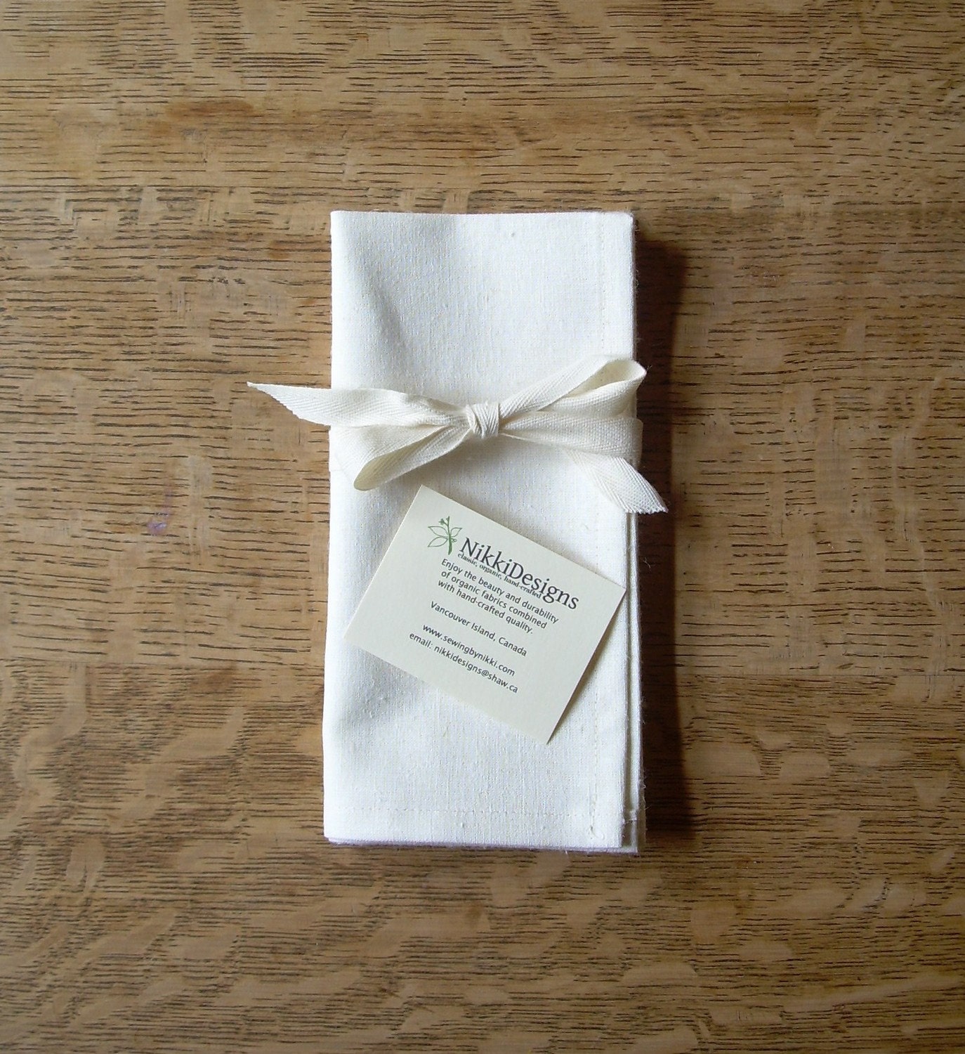 Organic Napkins, Table Linens, Hemp Cotton, Natural, 4