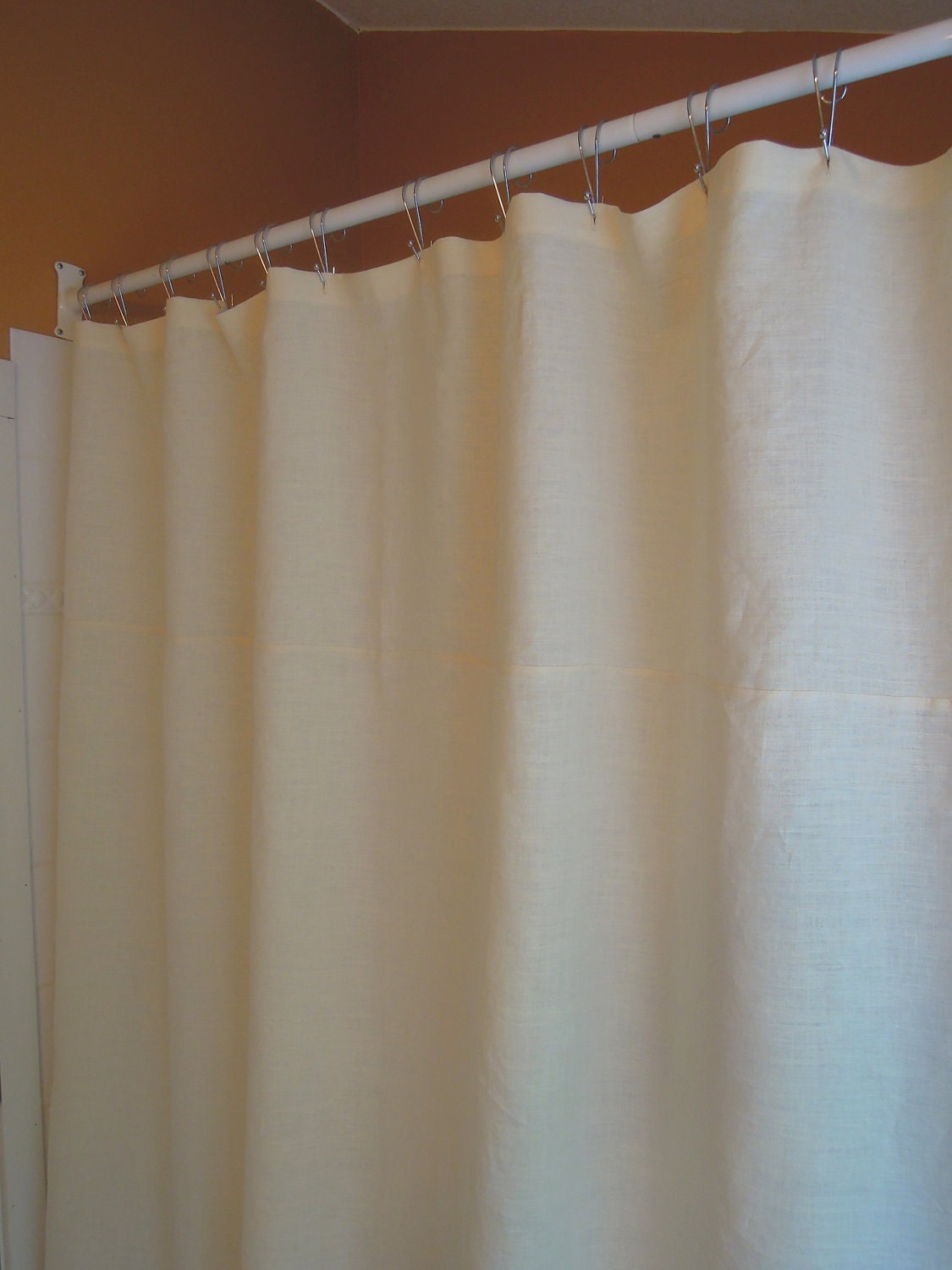 Hemp Shower Curtain, Bathroom, Natural
