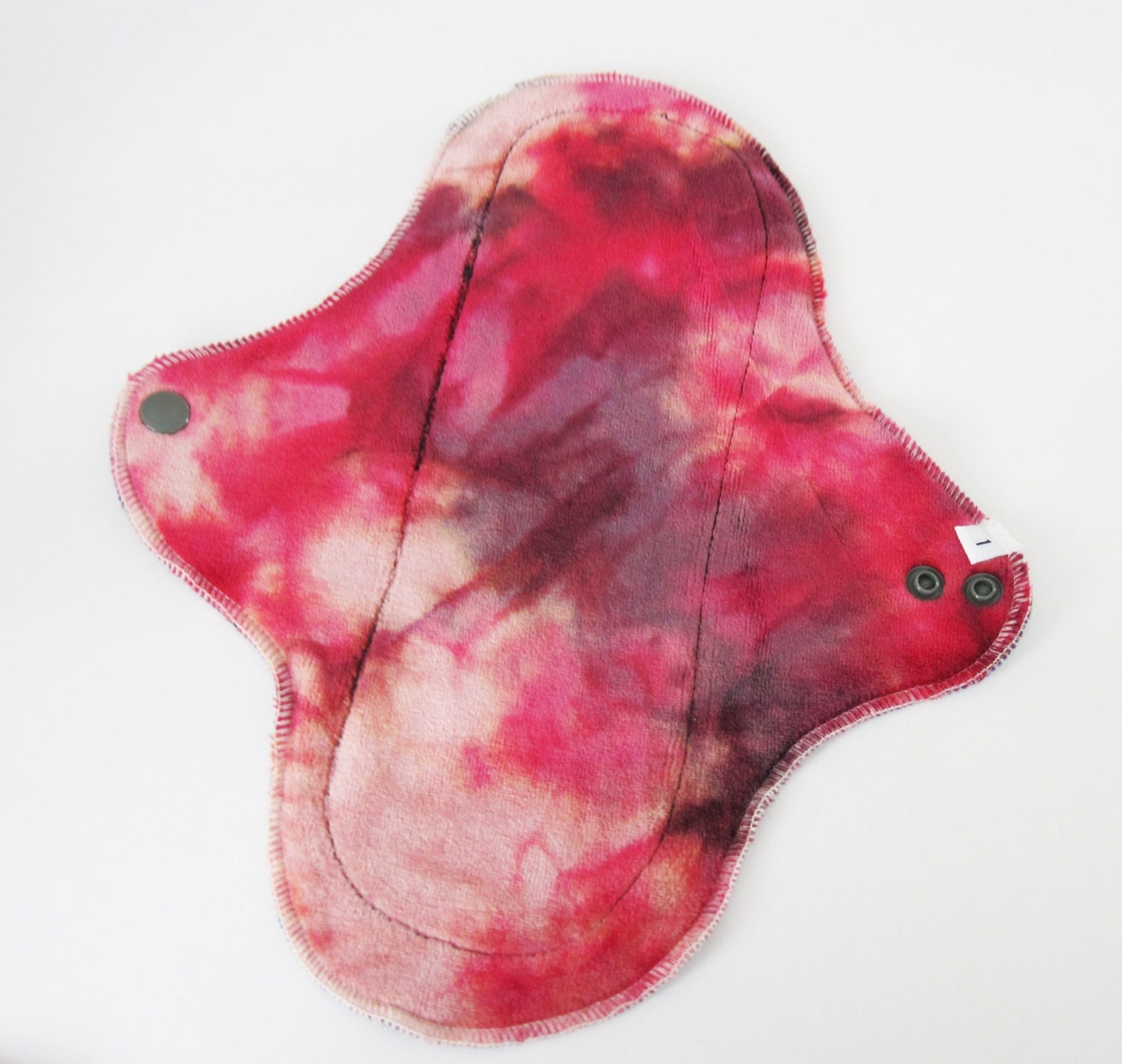 Reusable Pantyliner Mama Cloth Pad .. Sassy Garnet Organic Bamboo Velour .. 10 inch