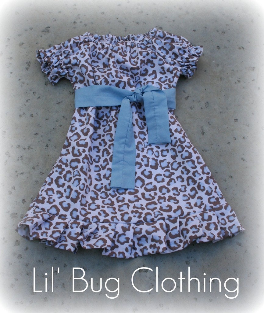 Custom Boutique Clothing Lil Giraffe Peasant Dress 12 18 24 2t 3t 4t 5t 6