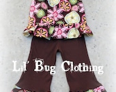 Custom Boutique Carnival Bloom Fall Pant Set 12 18 24 2t 3t 4t 5t 6 girl