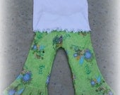 Custom Boutique Tinkerbell Fall Pant Set size 12 18 24 2t 3t 4t 5t 6 girl